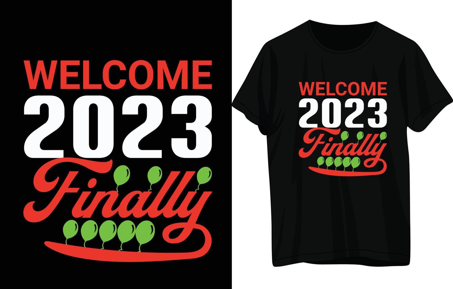 Happy New Year T-Shirt Design vector