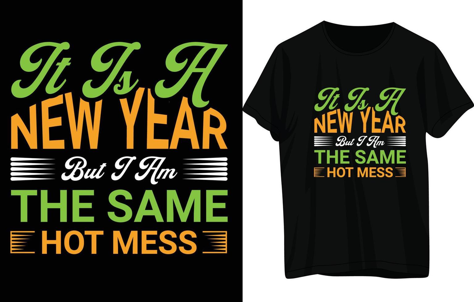 Happy New Year T-Shirt Design vector