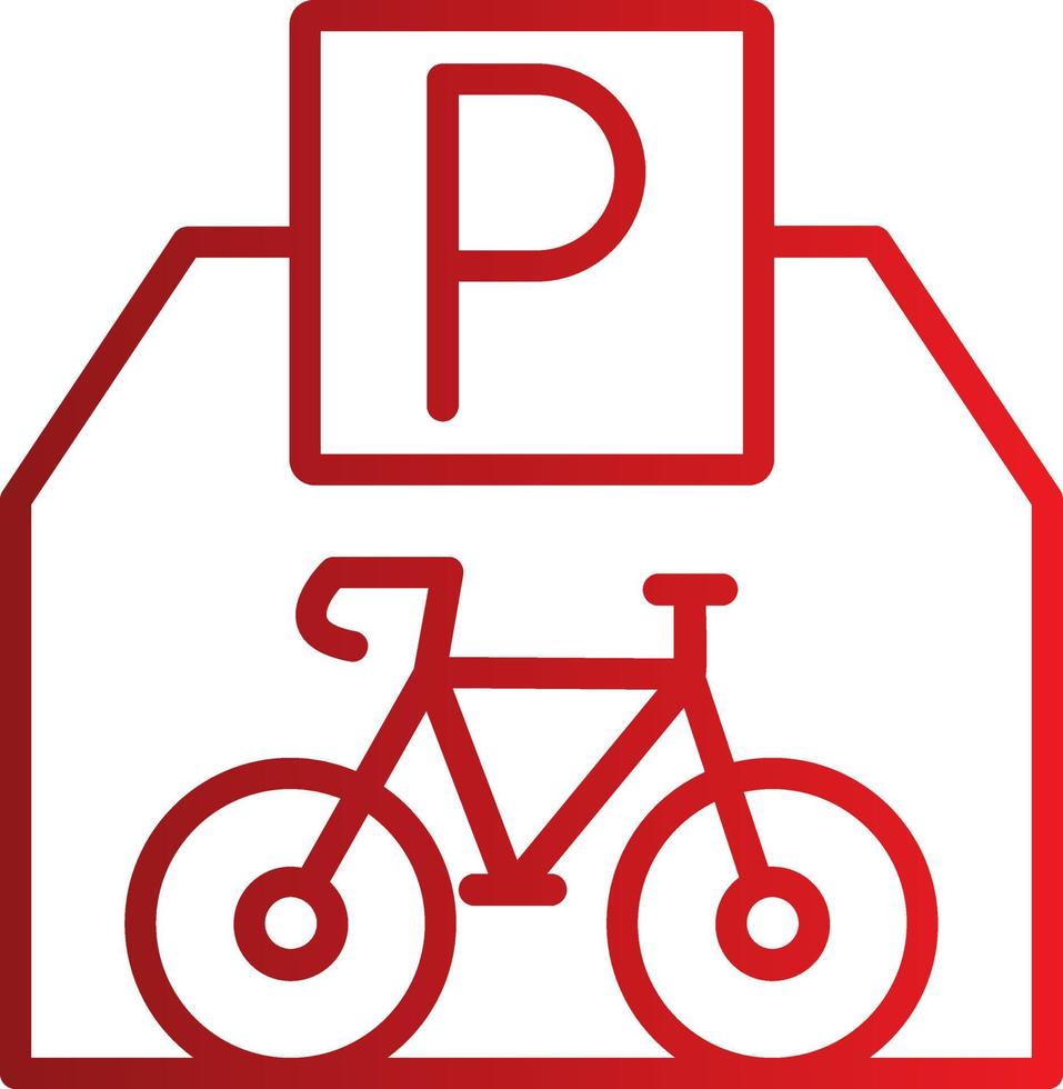 icono de vector de estacionamiento de bicicletas