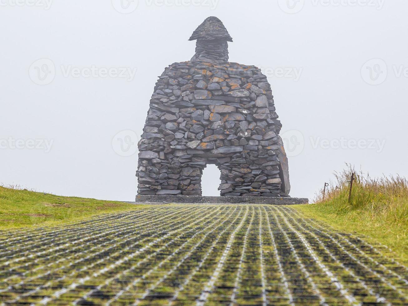 Snaefells Statue on Iceland near Arnarstapi in summer photo