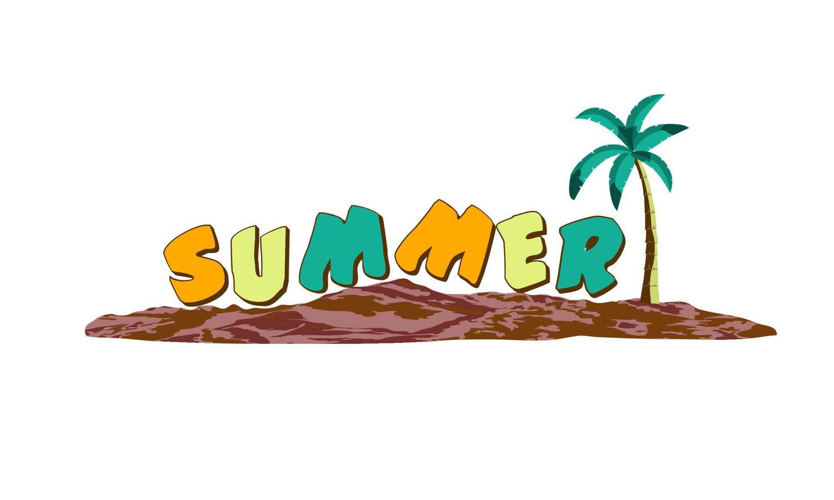 summer island icon vector