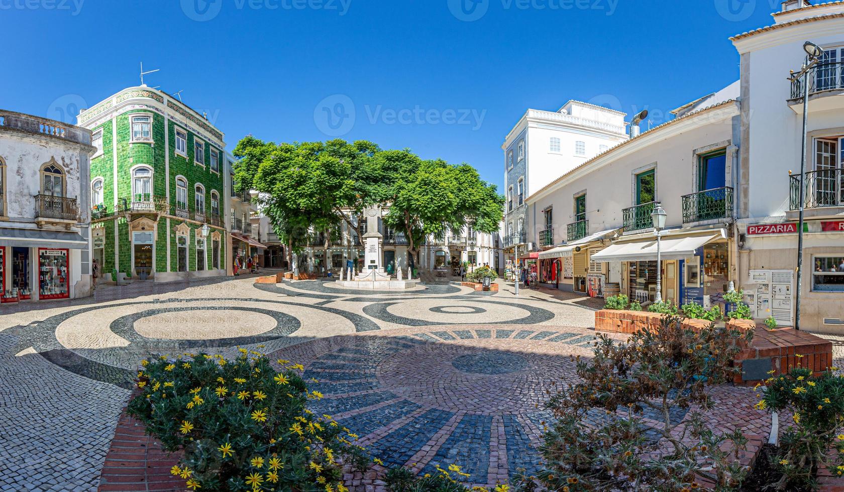 Panoramic picture of Praca gil Eannes in Lagos during daytime with blue skies in summer photo