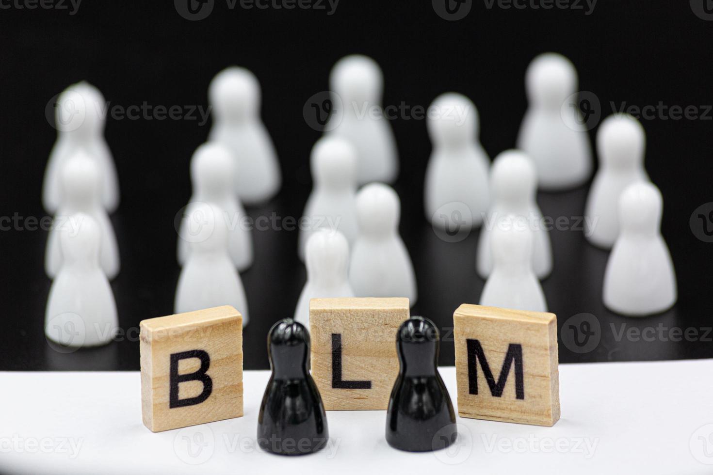 Symbolic scene for Black Live matters shown with game pieces photo
