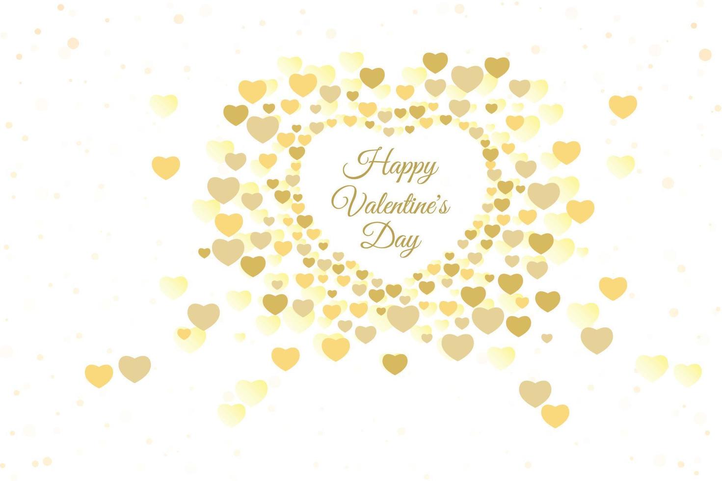 Heart shape confetti. Happy Valentine's Day lovely frame, birthday or wedding anniversary greeting card with lovely confetti paper shape of heart illustration background. Creative romantic backdrop vector