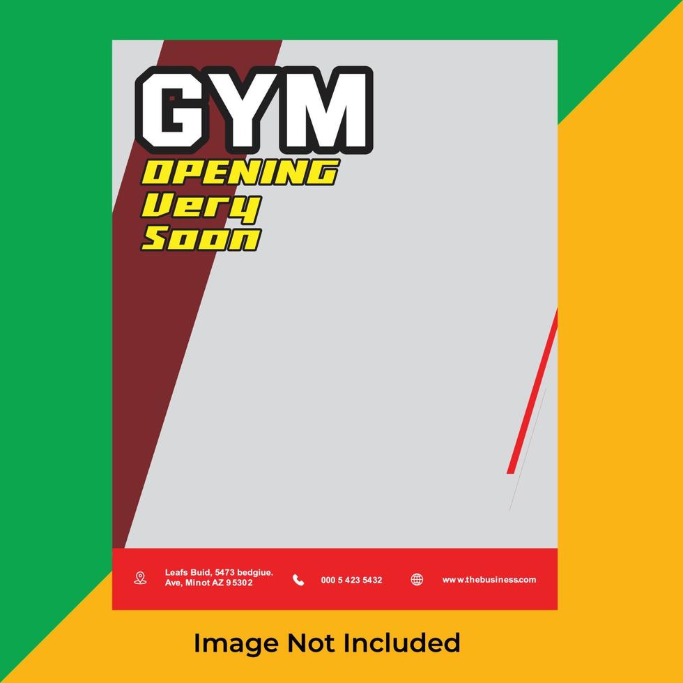 plantilla de póster de gimnasio vector