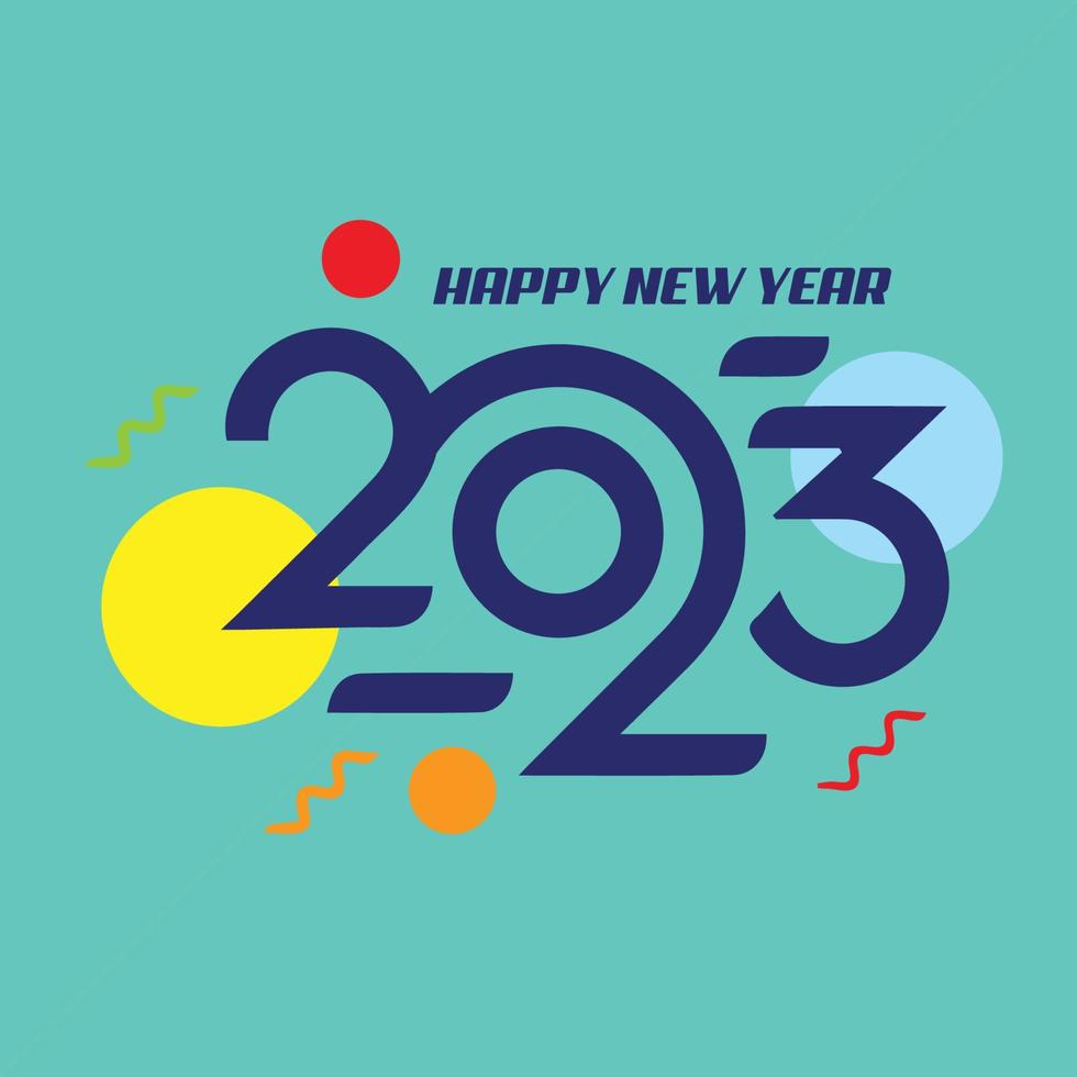 Happy New Year 2023 vector