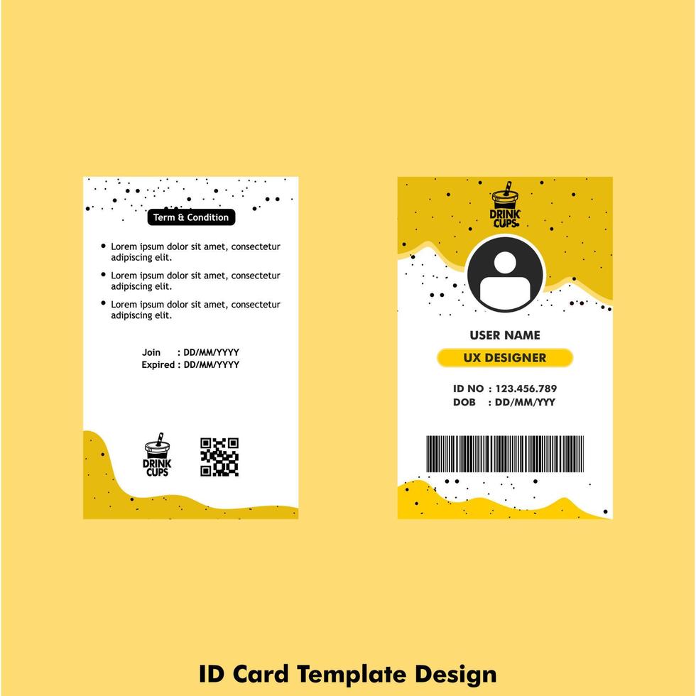 ID CARD IN COMPANY IN FLAT DESIGN vector