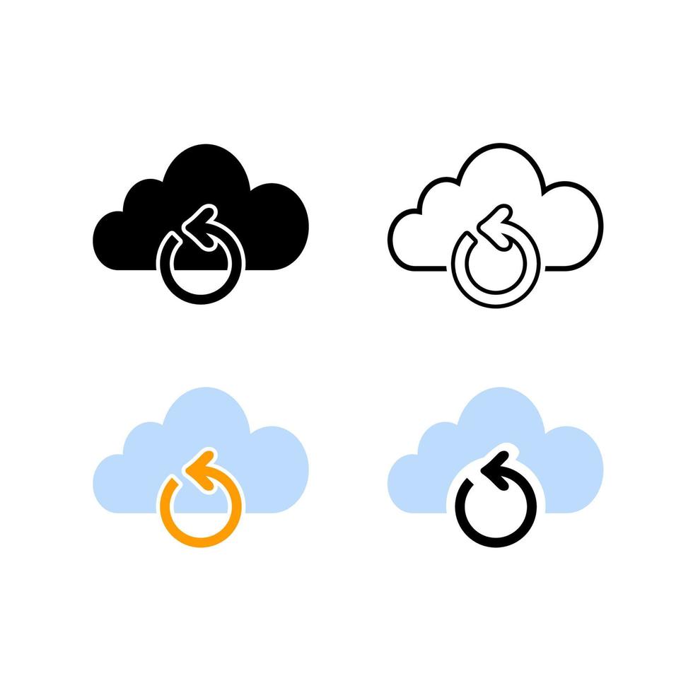 icon cloud reloud vector