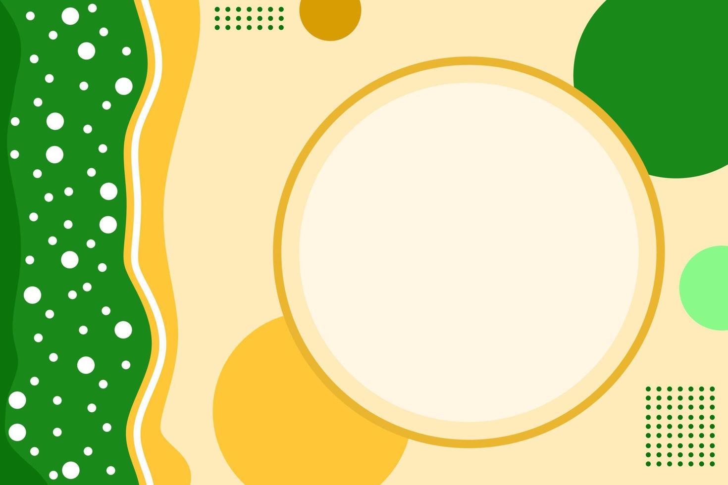 abstracto de fondo en color amarillo y verde con diseño plano. vector