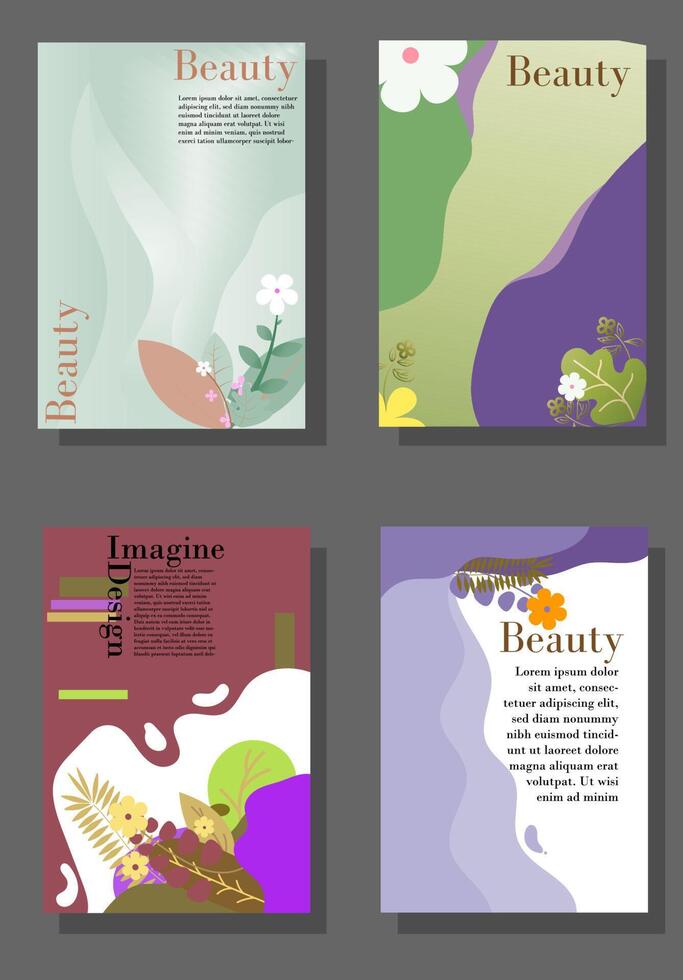 the collection of cover backgrounds also applies to backgrounds, media post flyers vector