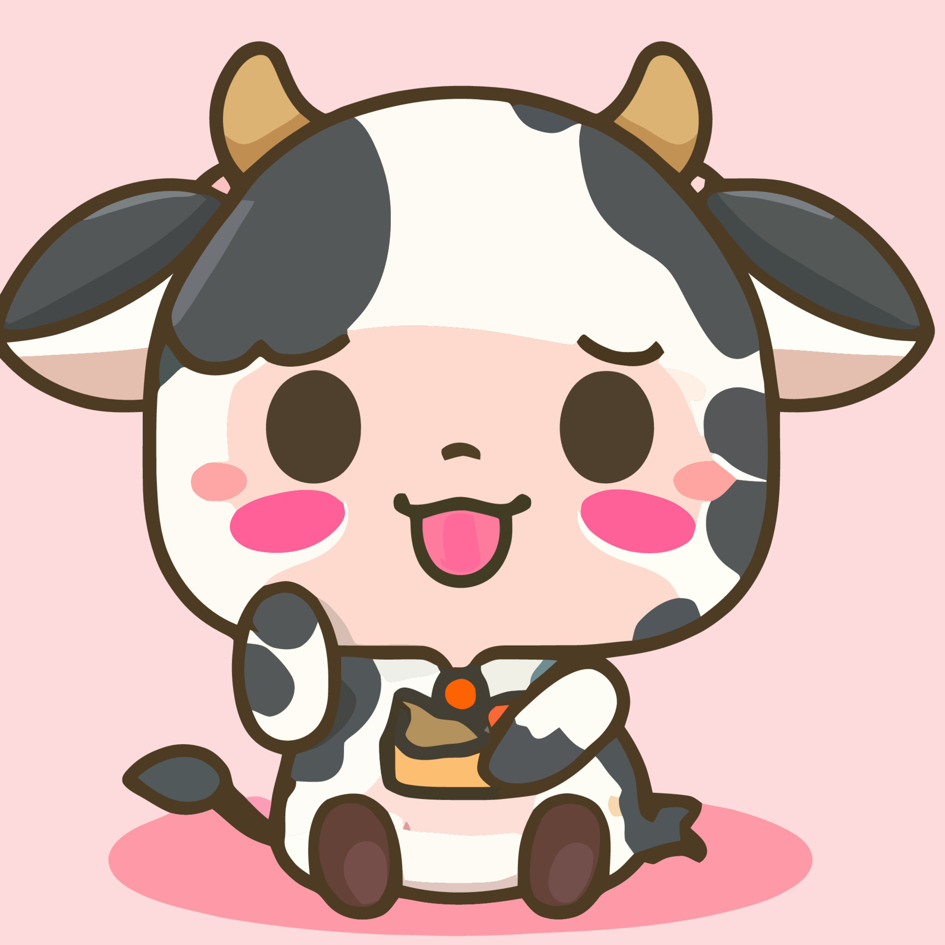 Kawaii Cute Cow Photos Cute Chibi Cow