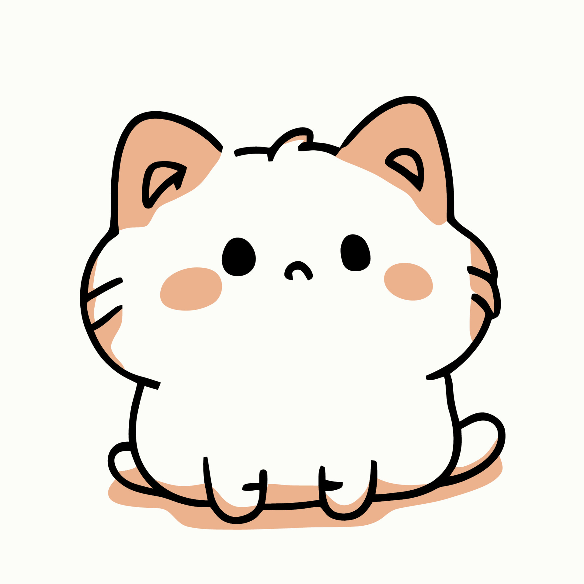 Cute Cat Illustration Cat Kawaii Chibi Vector Drawing Style Cat Cartoon