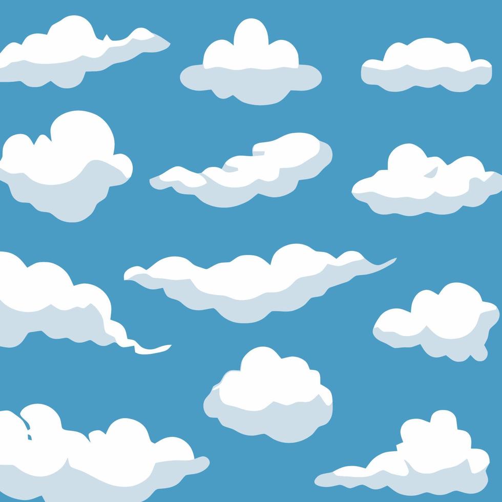 vector clouds collection cloud set icon