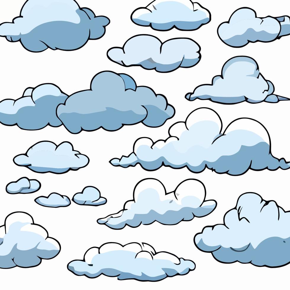 vector clouds collection cloud set icon