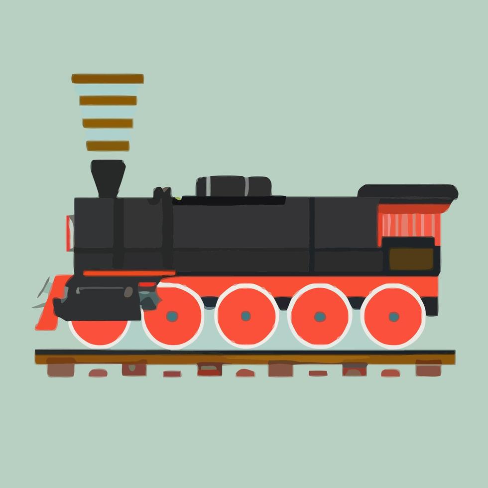 locomotora icono diseño tren ilustración vehículo dibujos animados vector gráfico