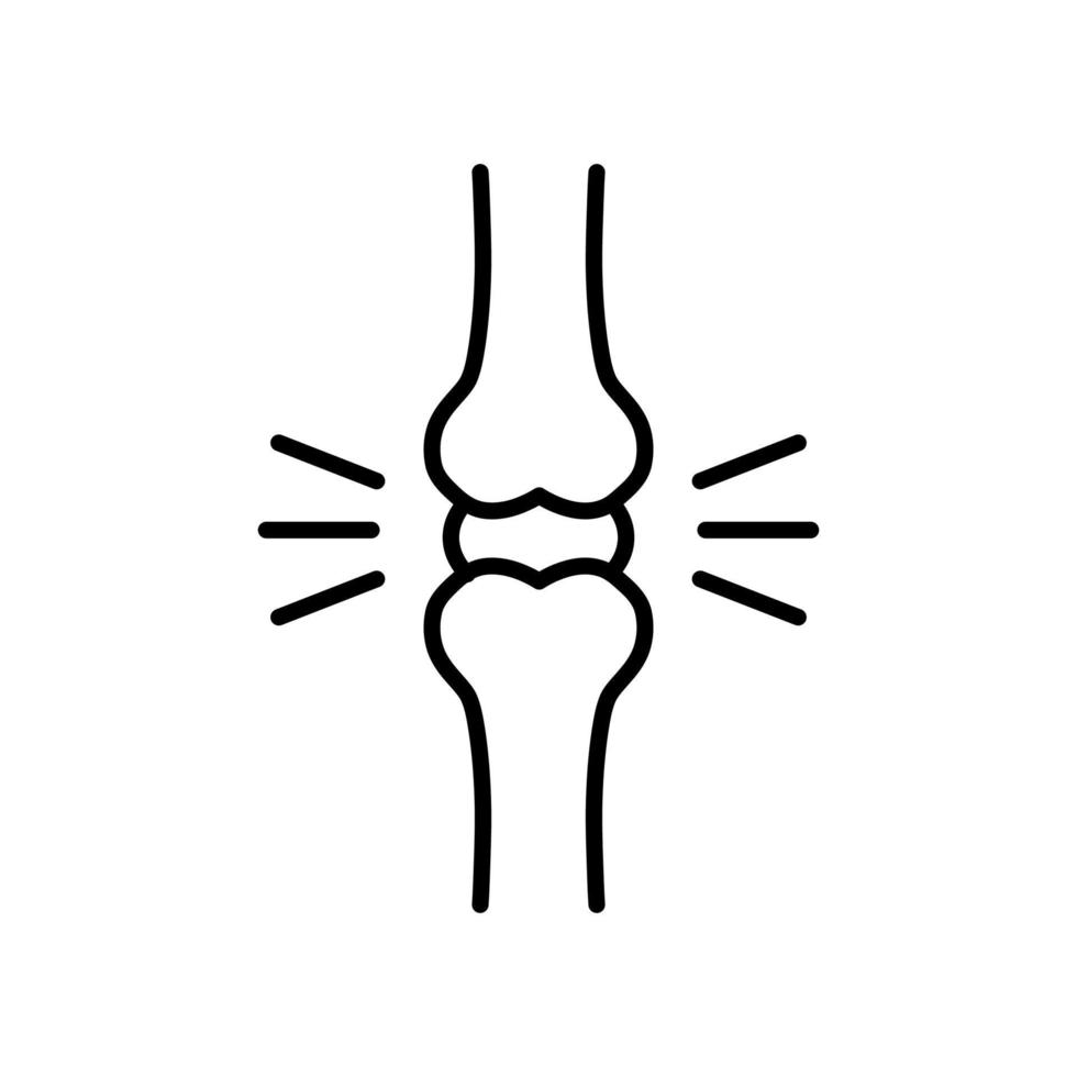 bone joint outline icon vector