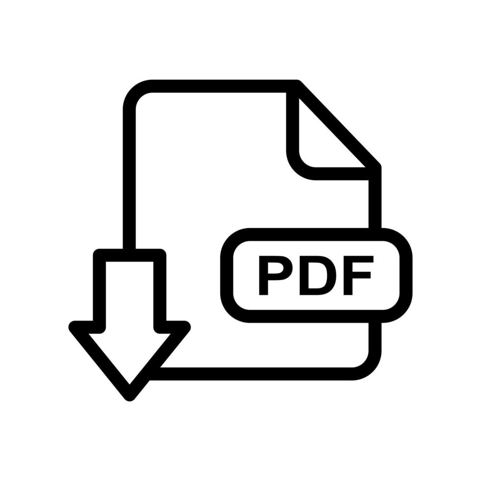 pdf file outline icon vector