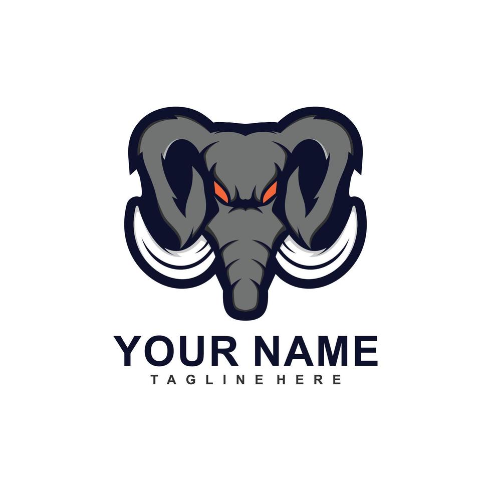 vector elephant mascot logo template