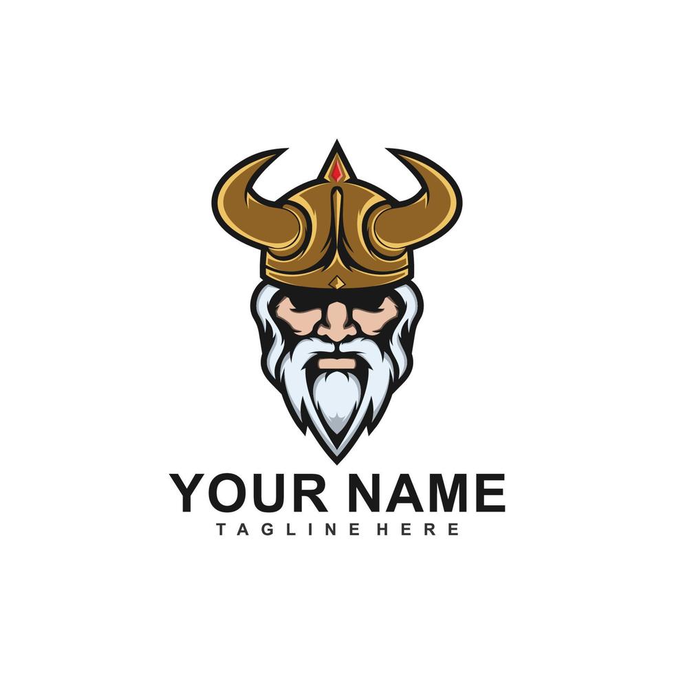 vector brown viking logo template