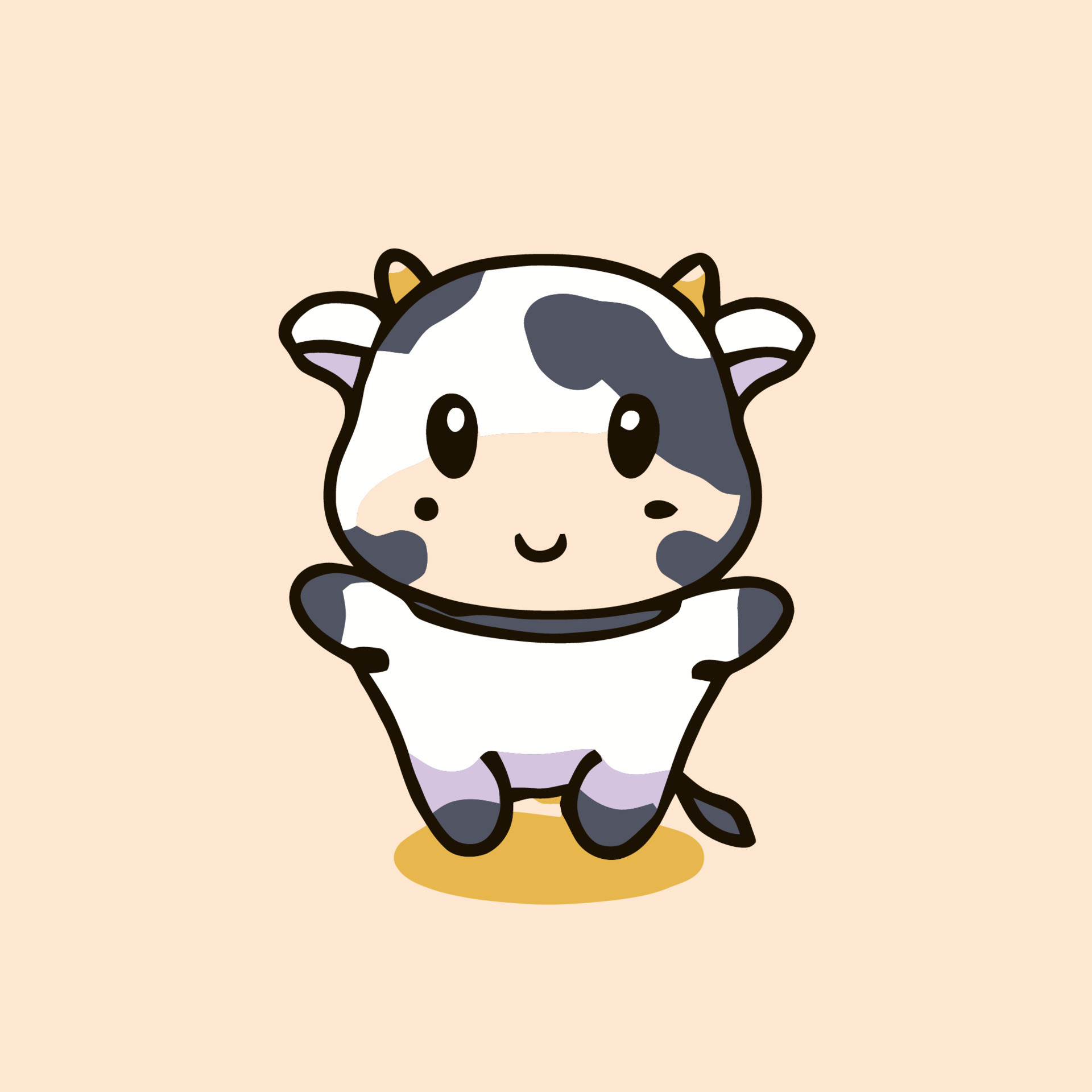 Kawaii Chibi Baby Pink Cow Sticker Cute Anime Manga Animal - Etsy