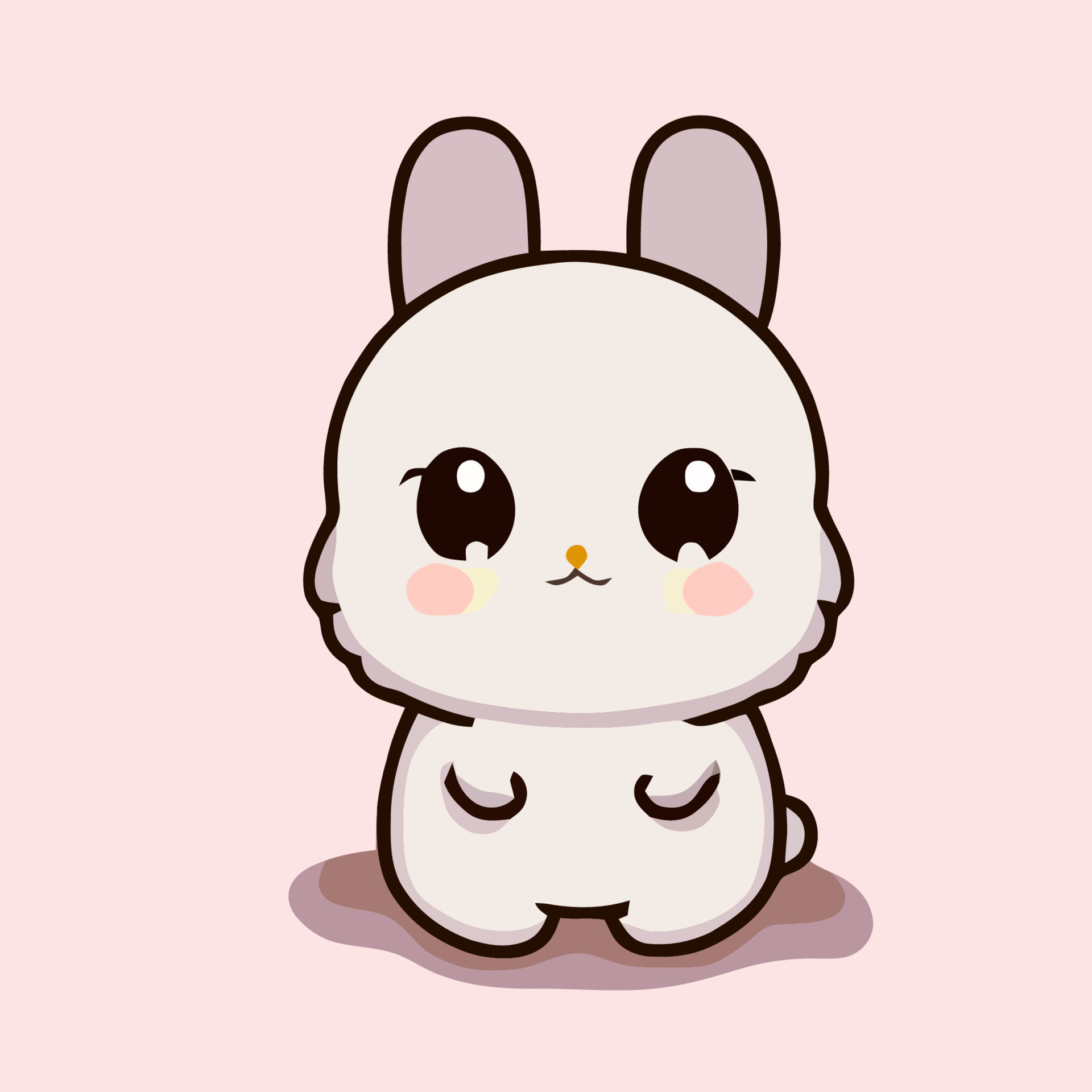 Cute Rabbit illustration Rabbit kawaii chibi vector drawing style ...