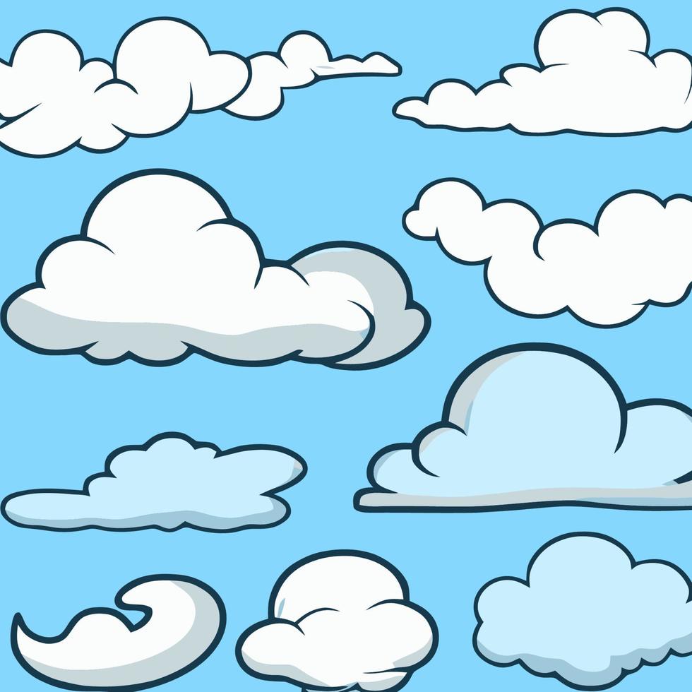 vector nubes colección nube conjunto icono