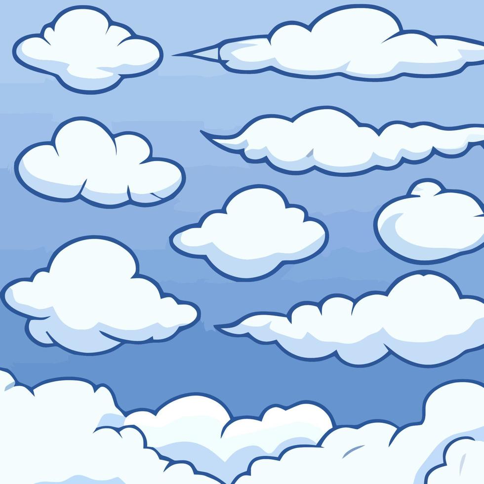 vector clouds collection cloud set icon