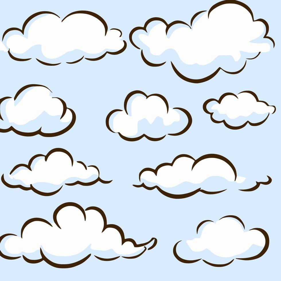 vector clouds collection cloud set icon