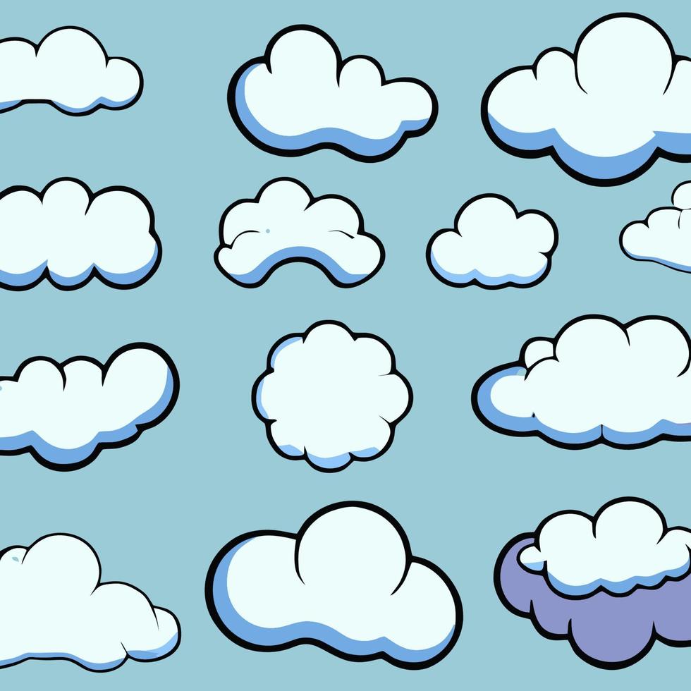 vector nubes colección nube conjunto icono