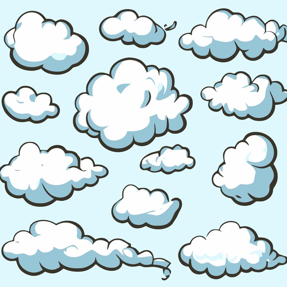 vector clouds collection cloud set icon