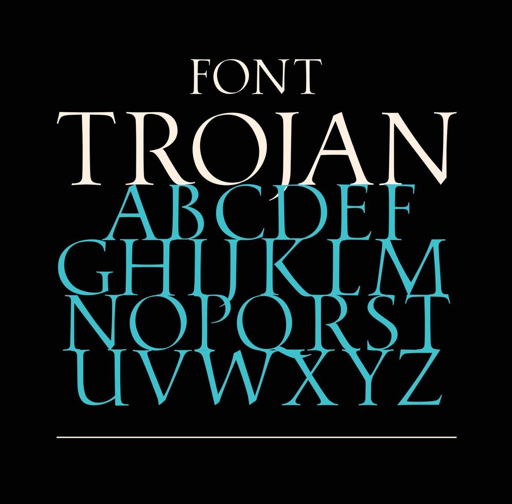 Set of classic roman font. Vector. Capital letters. Uneven ancient font. Letters symbols for the design of a poster, flyer or presentation. Signs for the logo. All letters are separate. vector