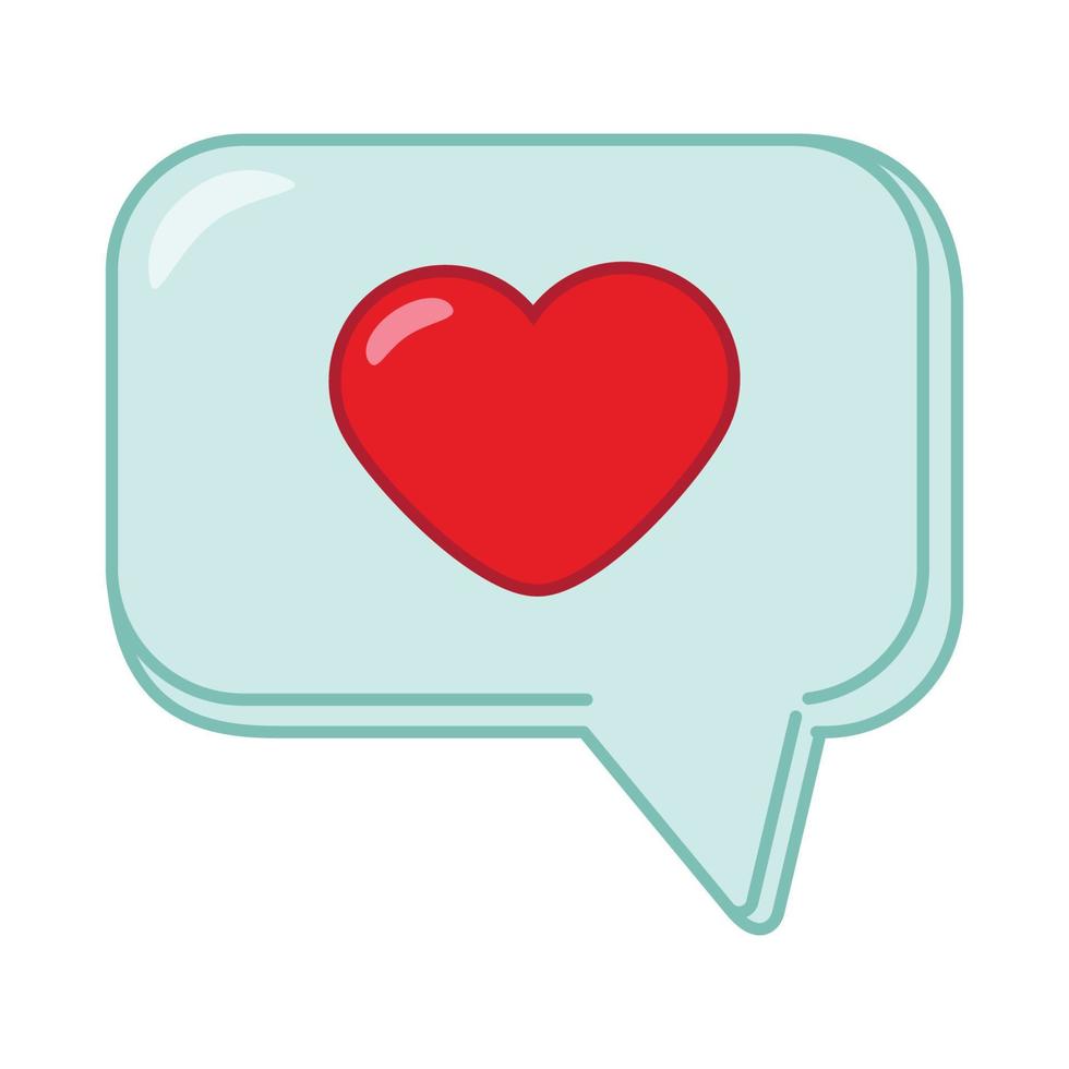 Social networks love all users icon. Flat, cartoon vector