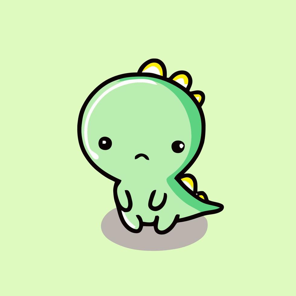 Cute chibi Dinosaur illustration Dinosaur kawaii vector drawing style Dinosaur cartoon