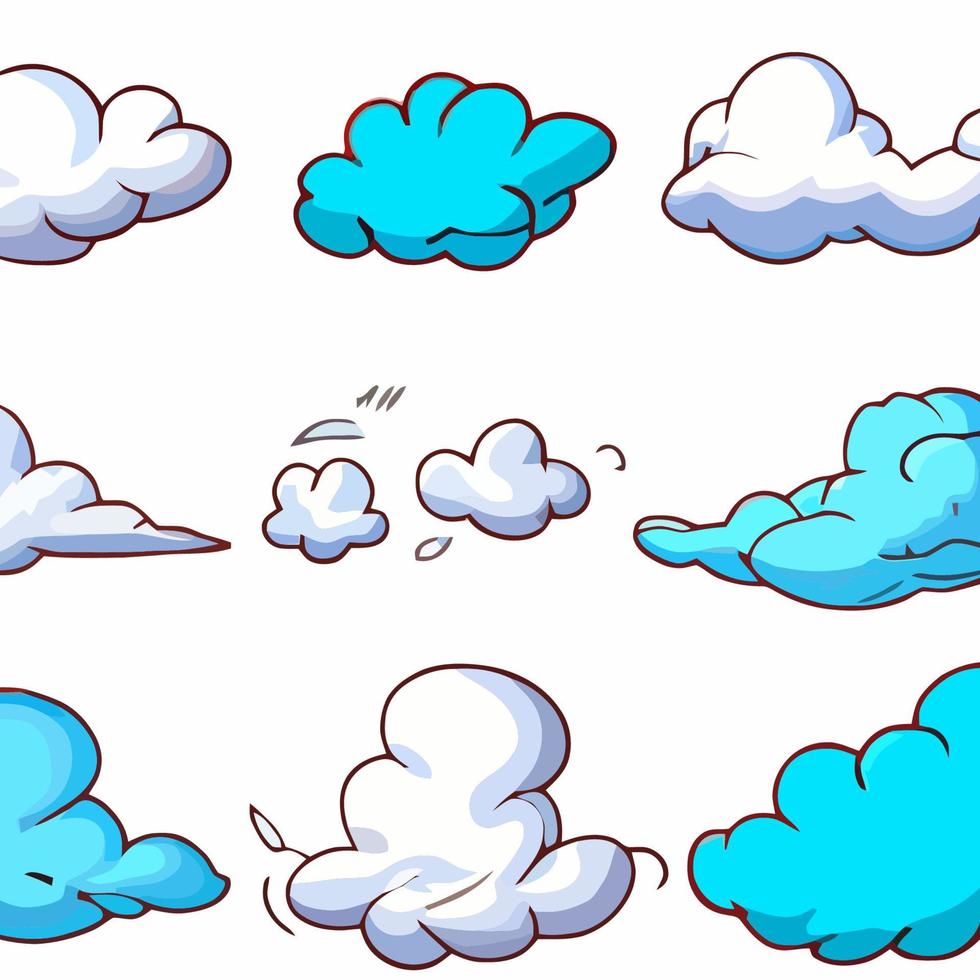 vector clouds collection cloud set icon