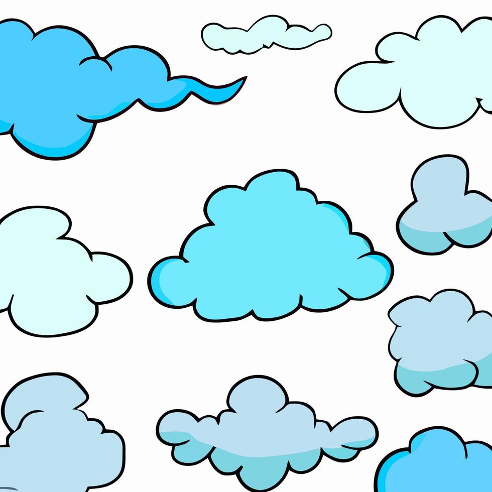 vector clouds collection cloud set icon