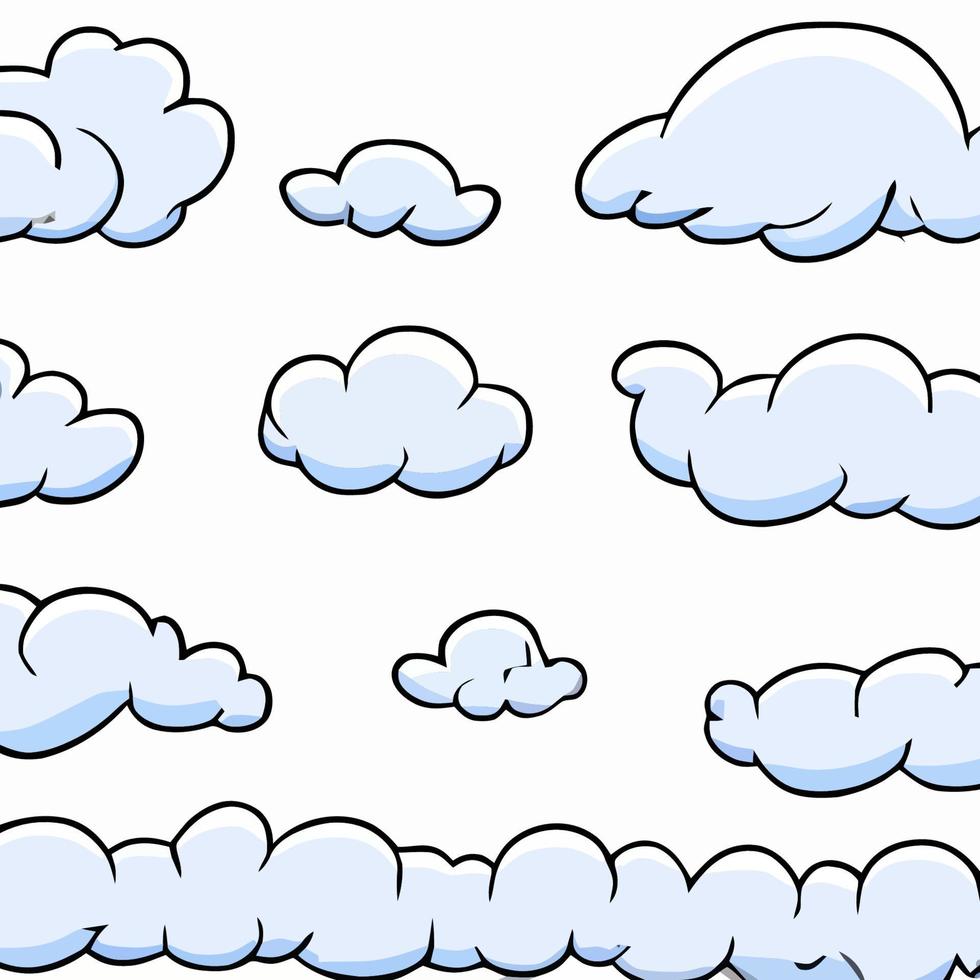 vector clouds collection cloud set icon