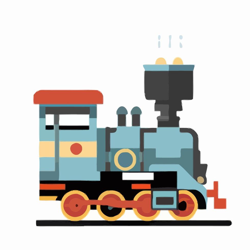 locomotora icono diseño tren ilustración vehículo dibujos animados vector gráfico