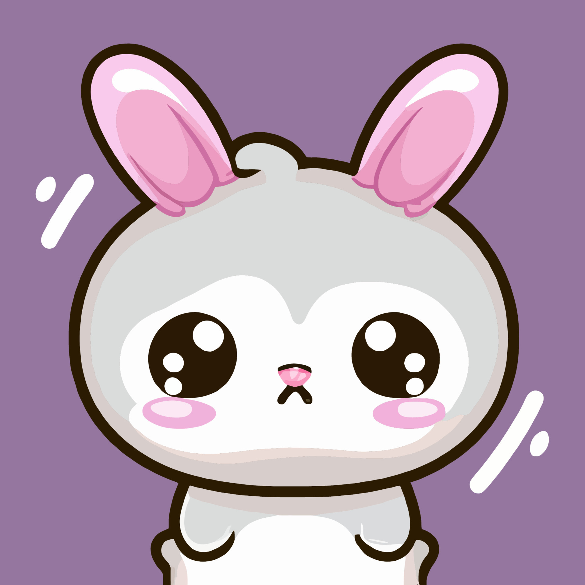 Cute rabbit kawaii chibi drawing style Royalty Free Vector