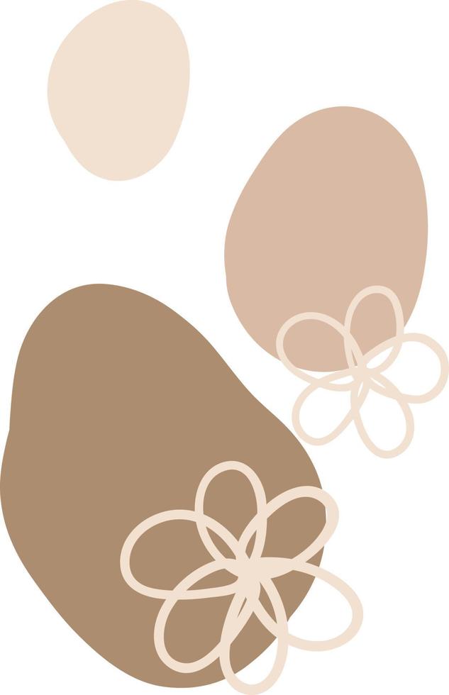 conjunto de arte abstracto boho floral simple minimalista dibujado a mano. ilustraciones estéticas modernas. colección de estilo bohemio de elemento de diseño artístico contemporáneo. vector