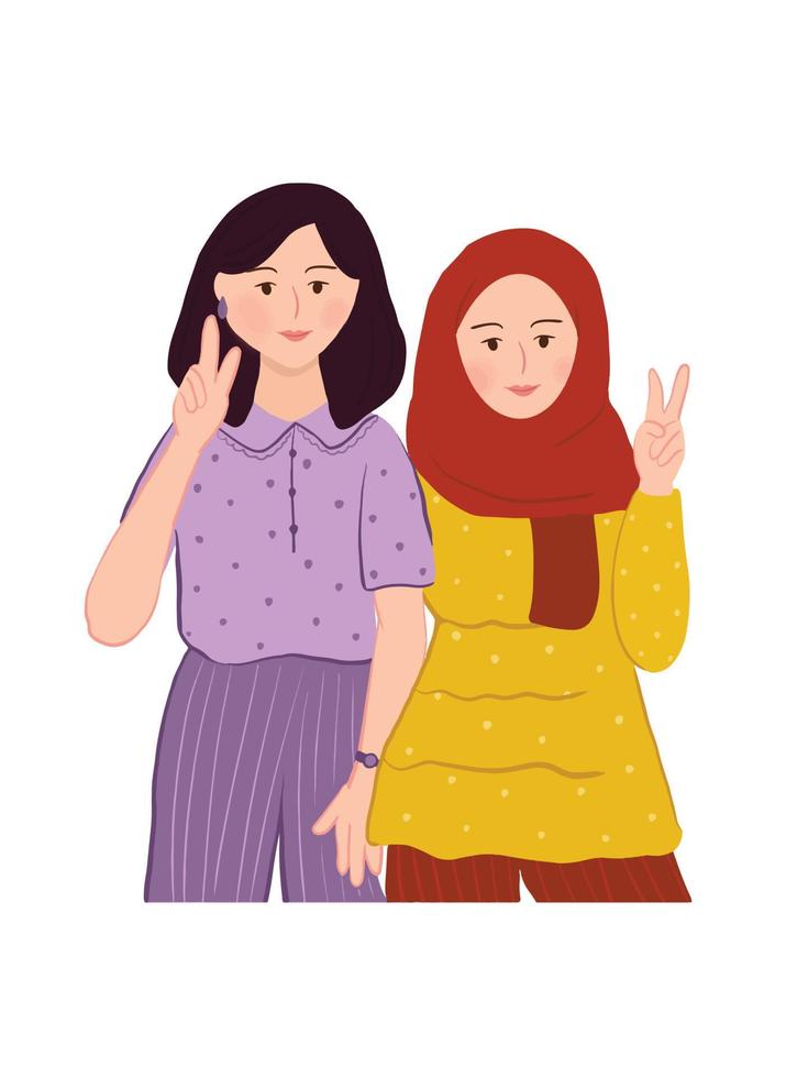 Vector Friendship Day Hand Drawn Illustration