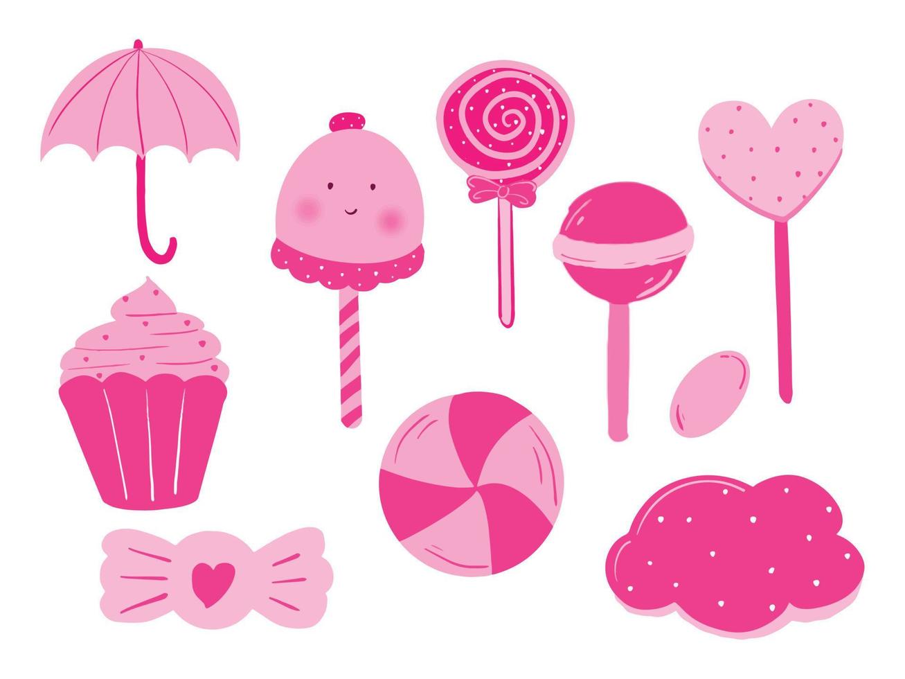 Vector Flat Sweet Candy Illustration