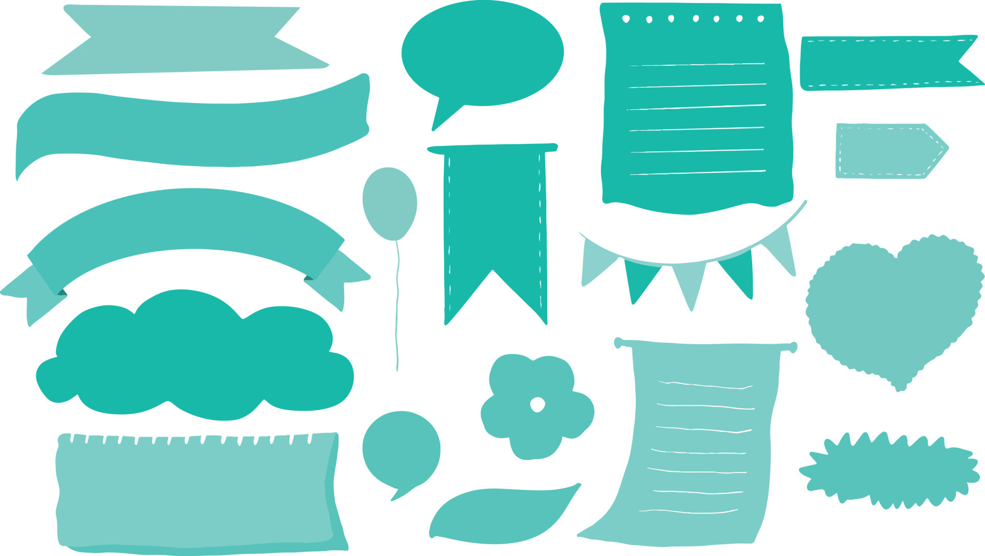 Vector Tags, Ribbon, banner sticker, blank vector simple clipart set