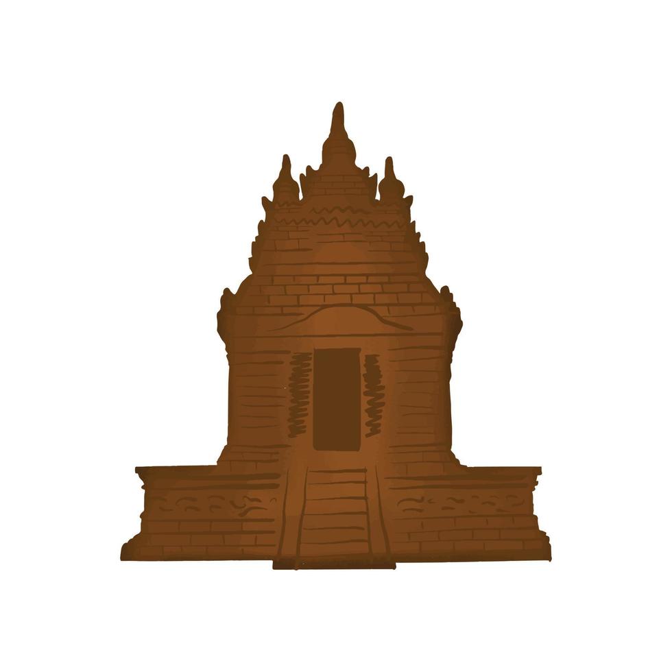 Vector Flat Indonesia Temple Concept Illustration