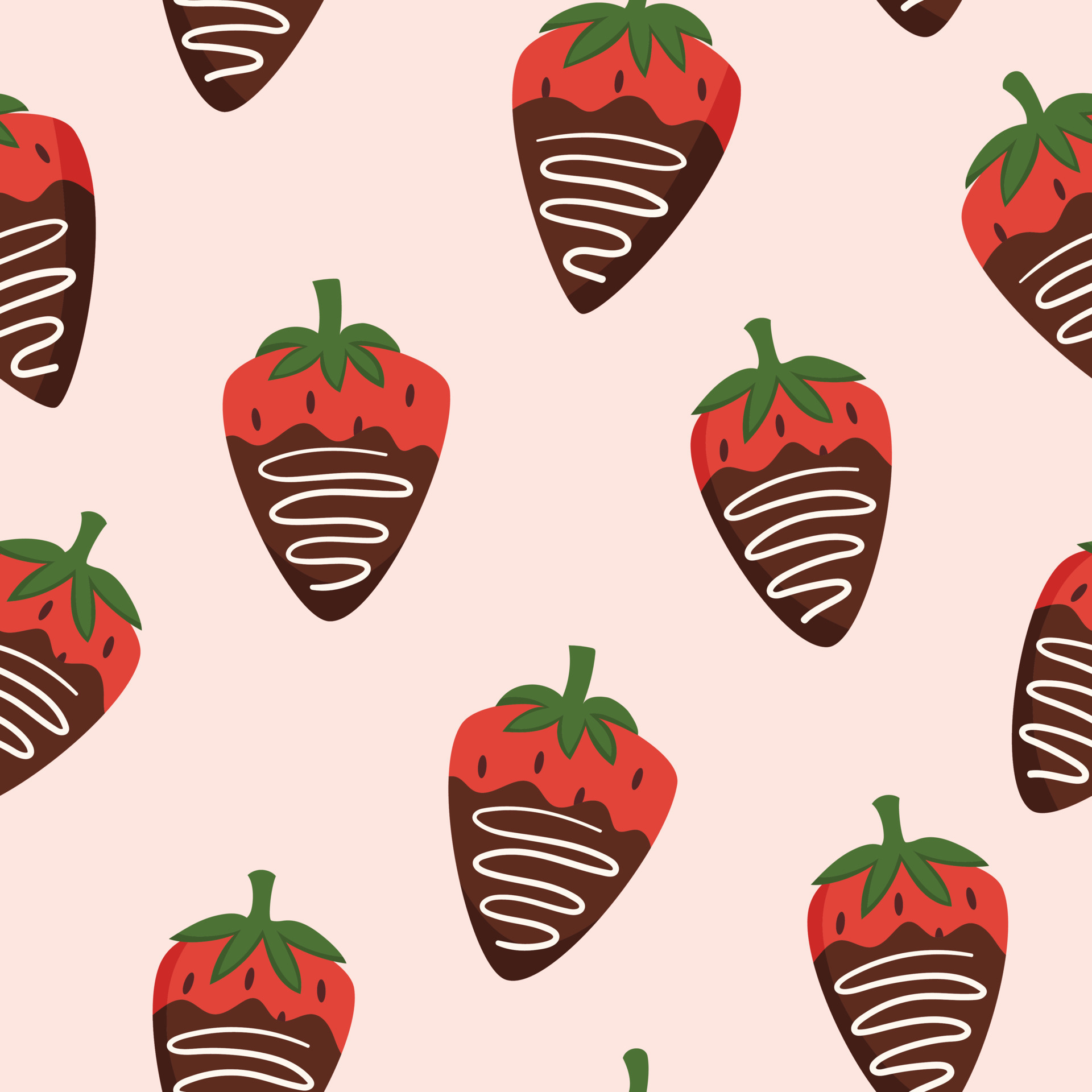 chocolate covered strawberries seamless pattern 17048831 Vector Art at