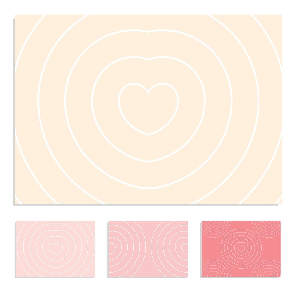 soft color background and outline heart symbol. vector