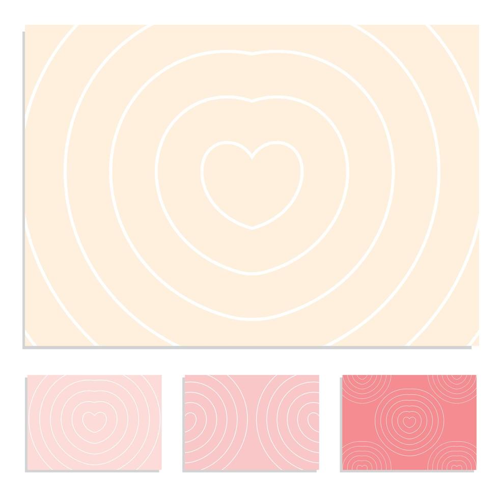 soft color background and outline heart symbol. vector