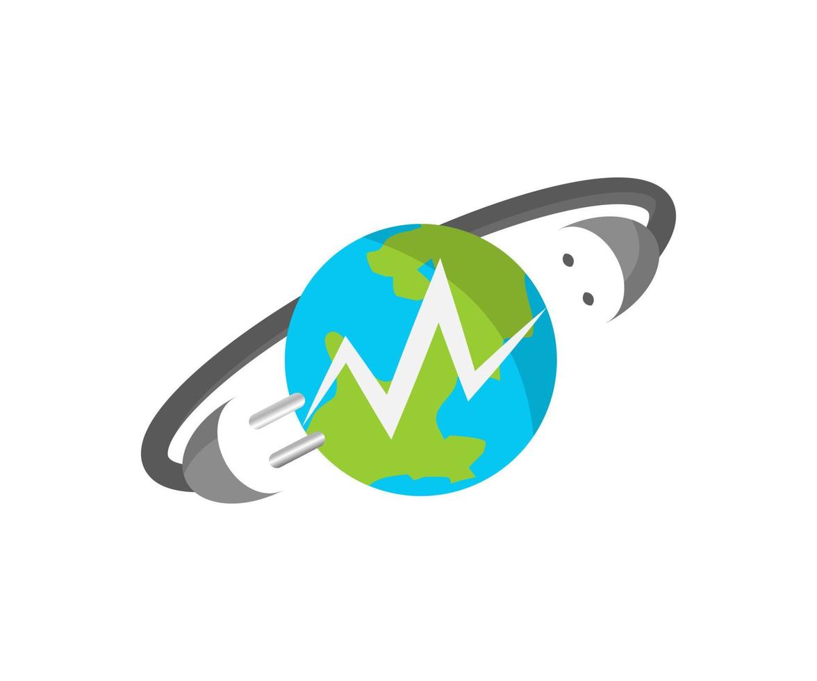 Global energy logo. The concept of energy-saving vector
