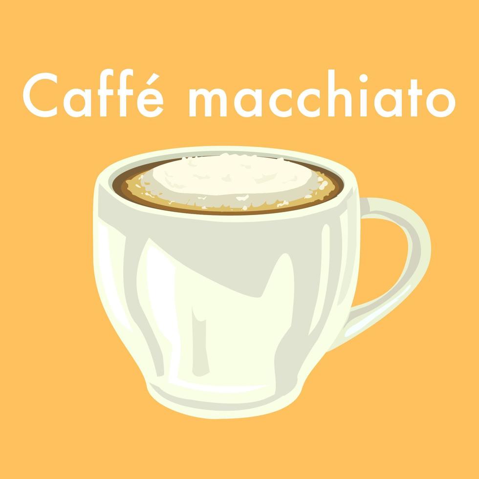 Italian espresso macchiato vector