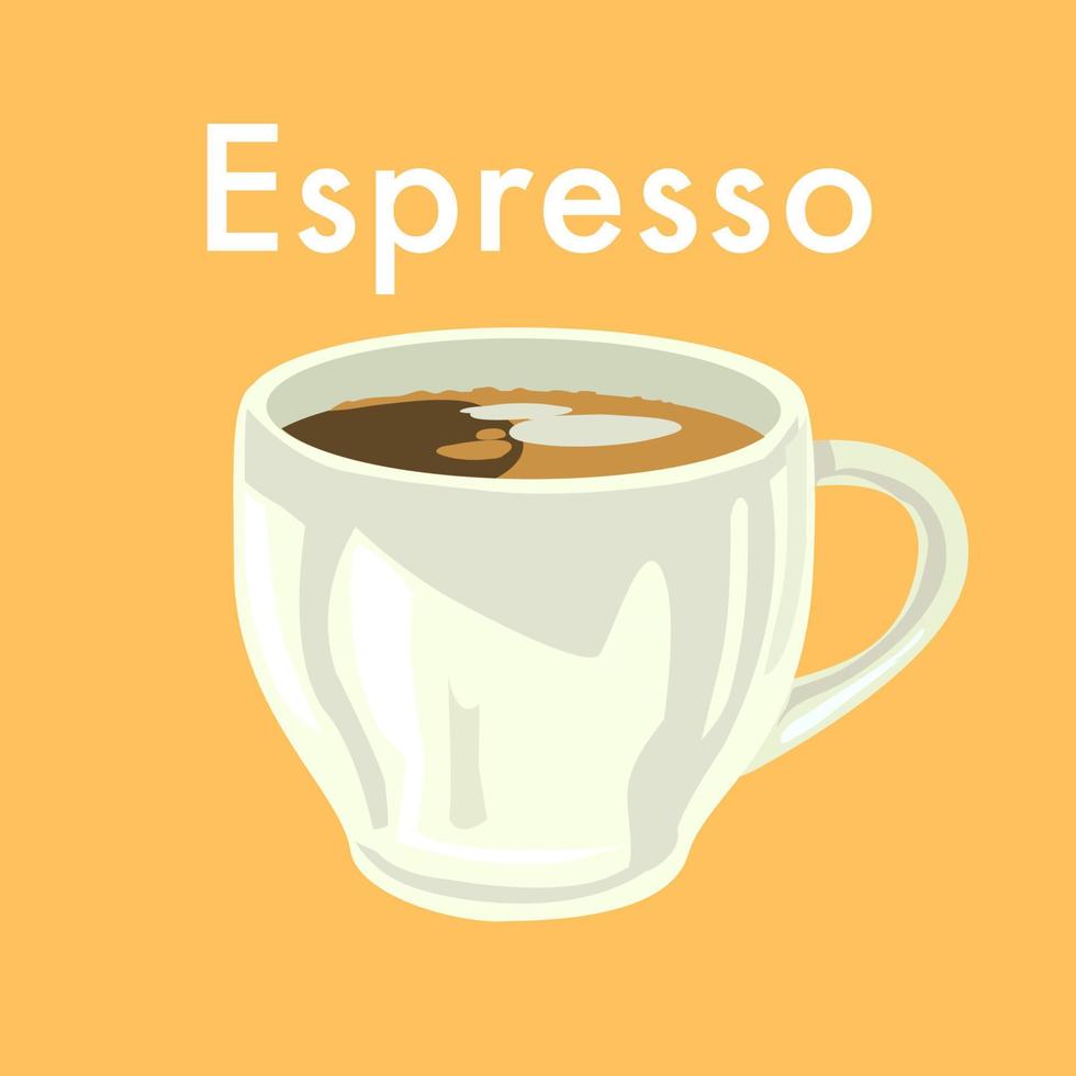 café expreso italiano vector