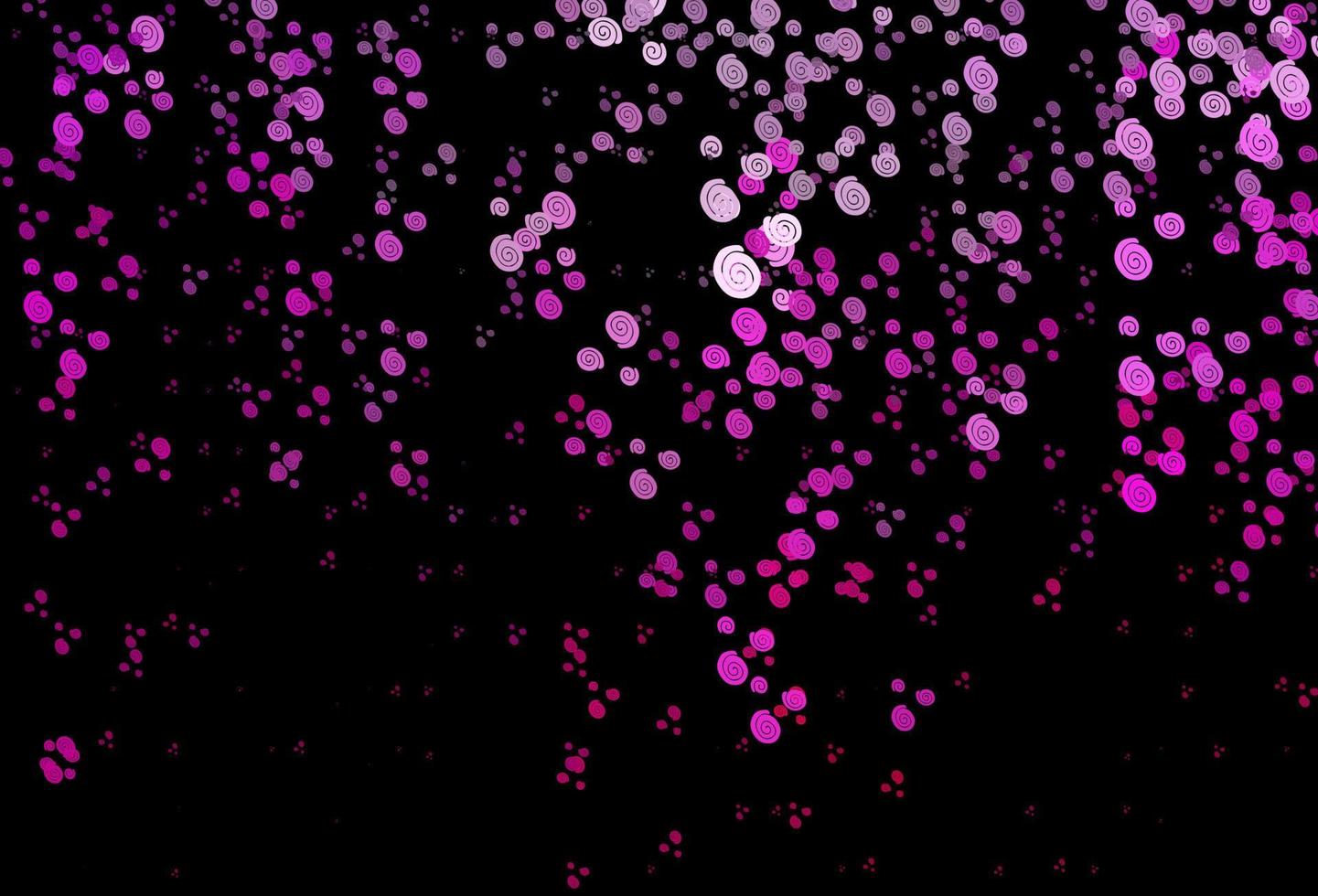 Dark Pink vector background with bubble shapes.